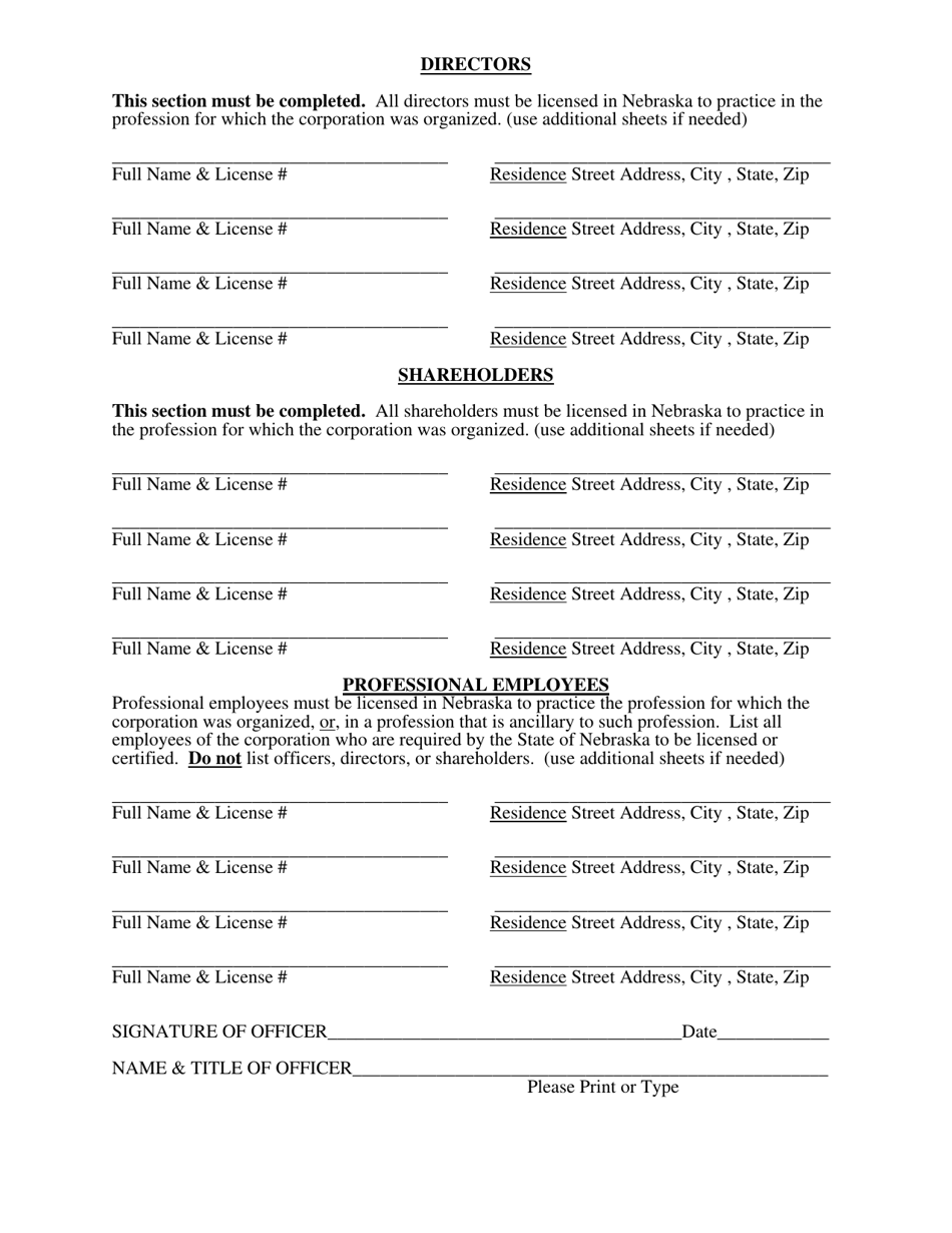 Application for Electronic Access of Records - Nebraska, Page 2
