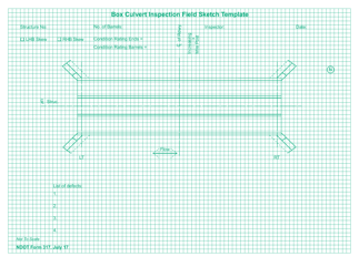Document preview: NDOT Form 317 Box Culvert Inspection Field Sketch Template - Nebraska