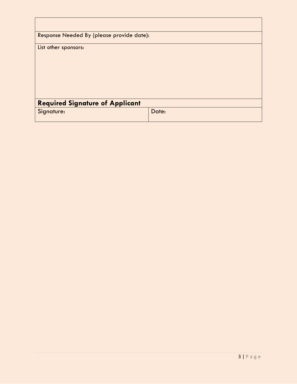 Event / Project Sponsorship Application - Nevada, Page 3