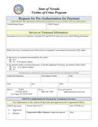 Document preview: Request for Pre-authorization for Payment - Nevada