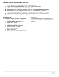 Emergency/Fire Drill Checklist - Nevada, Page 2