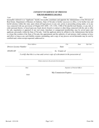 Form 586 Application for Renewal of Appraisal License - Nevada, Page 3