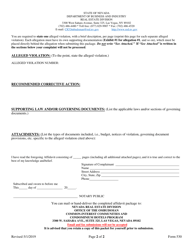 Form 530 Intervention Affidavit - Nevada, Page 2