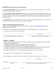Form 613 Real Estate Post Licensing Education Application for Classroom Offerings - Nevada, Page 2