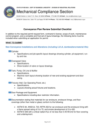 Conveyance Plan Review Submittal Checklist - Nevada
