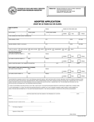 Document preview: Adoptee Application - Nevada