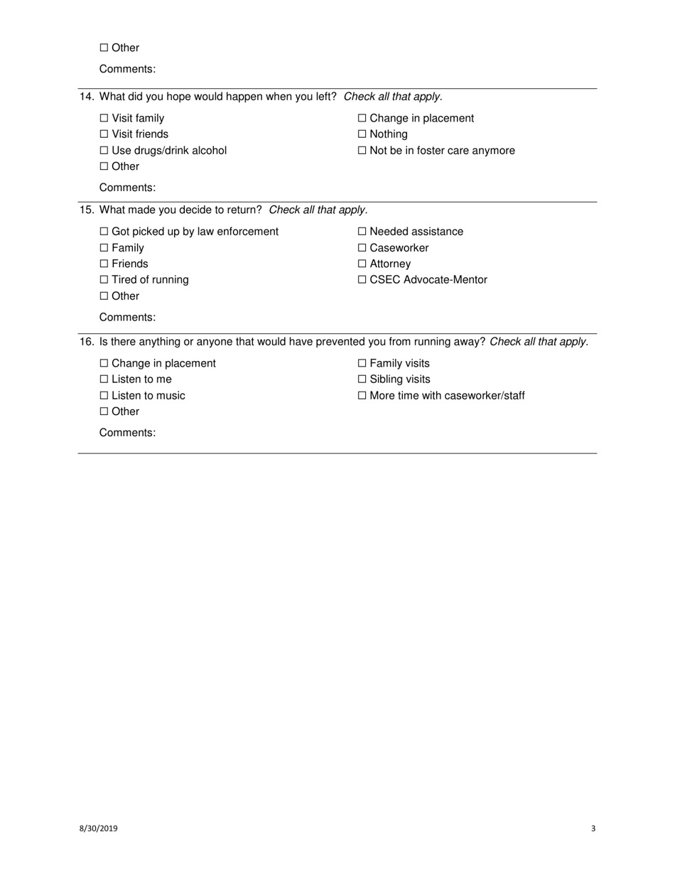 Returning Child De-briefing - Nevada, Page 3