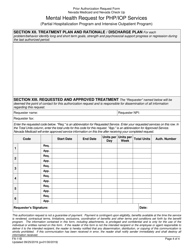 Form FA-11B Mental Health Request for Php/Iop Services (Partial Hospitalization Program and Intensive Outpatient Program) - Nevada, Page 4