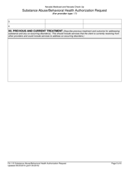 Form FA-11D Substance Abuse/Behavioral Health Authorization Request - Nevada, Page 5
