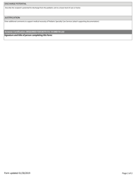 Form FA-22 Screening Request for Pediatric Specialty Care Services - Nevada, Page 2
