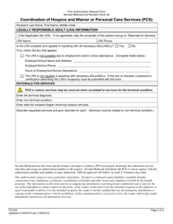 Form FA-24A Coordination of Hospice and Waiver or Personal Care Services (PCS) - Nevada, Page 2