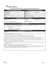Document preview: Form FA-89C Linezolid (Zyvox) Prior Authorization Request Form - Nevada