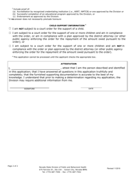 Radiation Control Program License Application - Nevada, Page 2