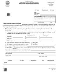 Document preview: Form 2056-EG Cash Contribution Verification - Nevada