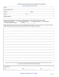 Document preview: Form 6049-AG Issue Resolution Form - Nevada