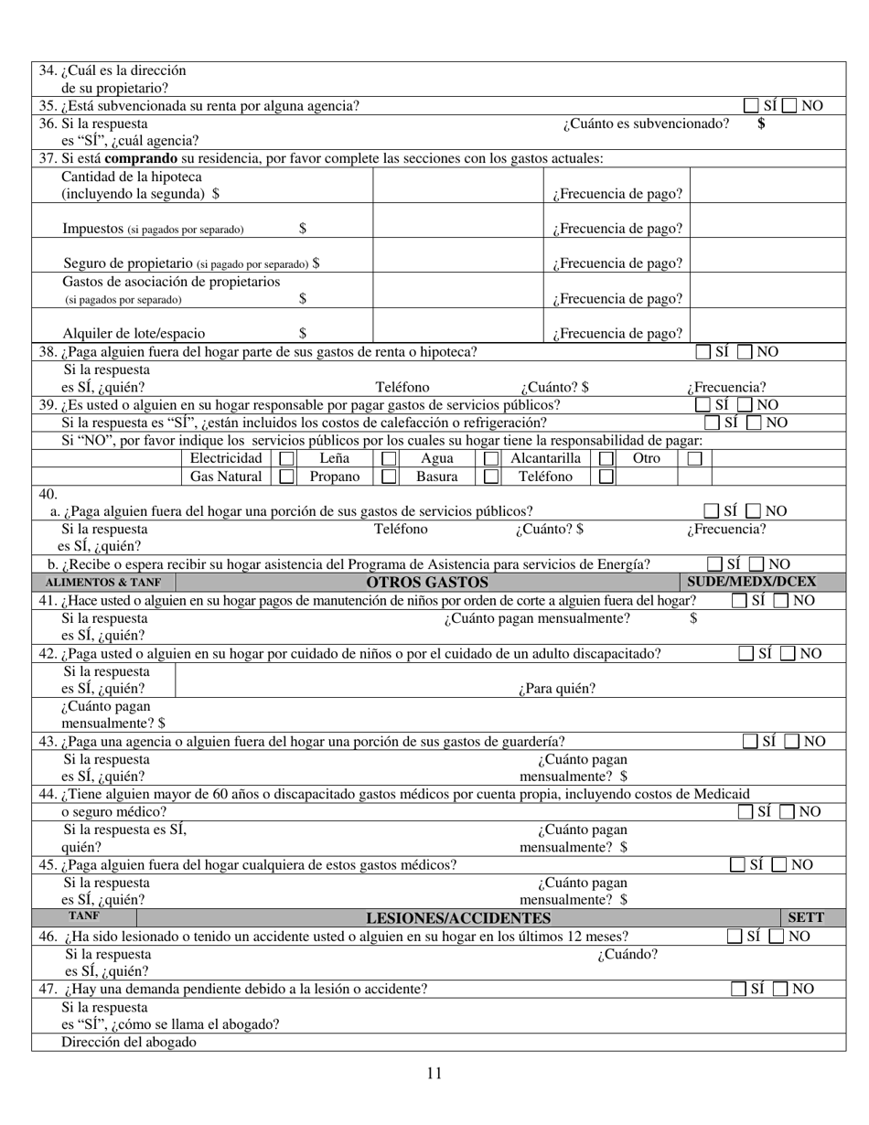 Formulario 2993-EGS Solicitud De Asistencia Publica - Nevada (Spanish), Page 11