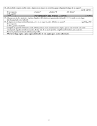 Formulario 2993-EGS Solicitud De Asistencia Publica - Nevada (Spanish), Page 12