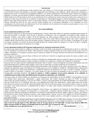 Formulario 2993-EGS Solicitud De Asistencia Publica - Nevada (Spanish), Page 23