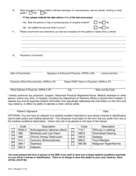 Form DLD-7 Confidential Physician&#039;s Report - Nevada, Page 2