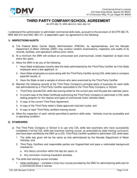 Document preview: Form CDL-026 Third Party Company/School Agreement - Nevada
