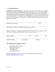 Form MC074 Motor Carrier Trading Partner Agreement - Nevada, Page 5