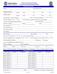 Form NPP JSF0005 Presentence Investigation Questionnaire - Nevada, Page 2
