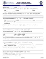 Form NPP JSF0005 Presentence Investigation Questionnaire - Nevada, Page 9