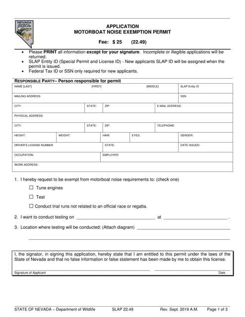 Form SLAP22.49  Printable Pdf