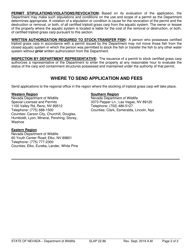 Instructions for Triploid Grass Carp Stocking Permit Application - Nevada, Page 2