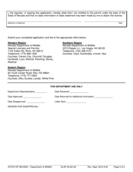 Marine Event Permit Application - Nevada, Page 3