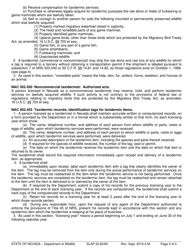 Instructions for Taxidermist License Application - Nevada, Page 3
