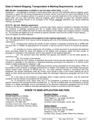 Instructions for Taxidermist License Application - Nevada, Page 4