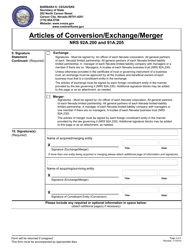 Articles of Conversion/Exchange/Merger - Nevada, Page 4