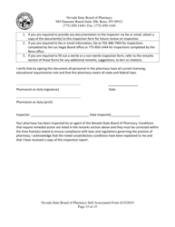 Retail Pharmacy Inspection Form - Nevada, Page 15
