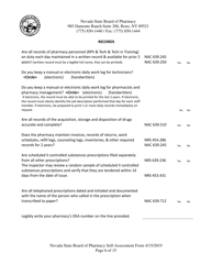 Retail Pharmacy Inspection Form - Nevada, Page 6