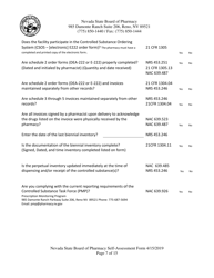 Retail Pharmacy Inspection Form - Nevada, Page 7