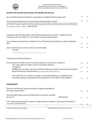 Practitioner Dispensing Inspection Form - Nevada, Page 5