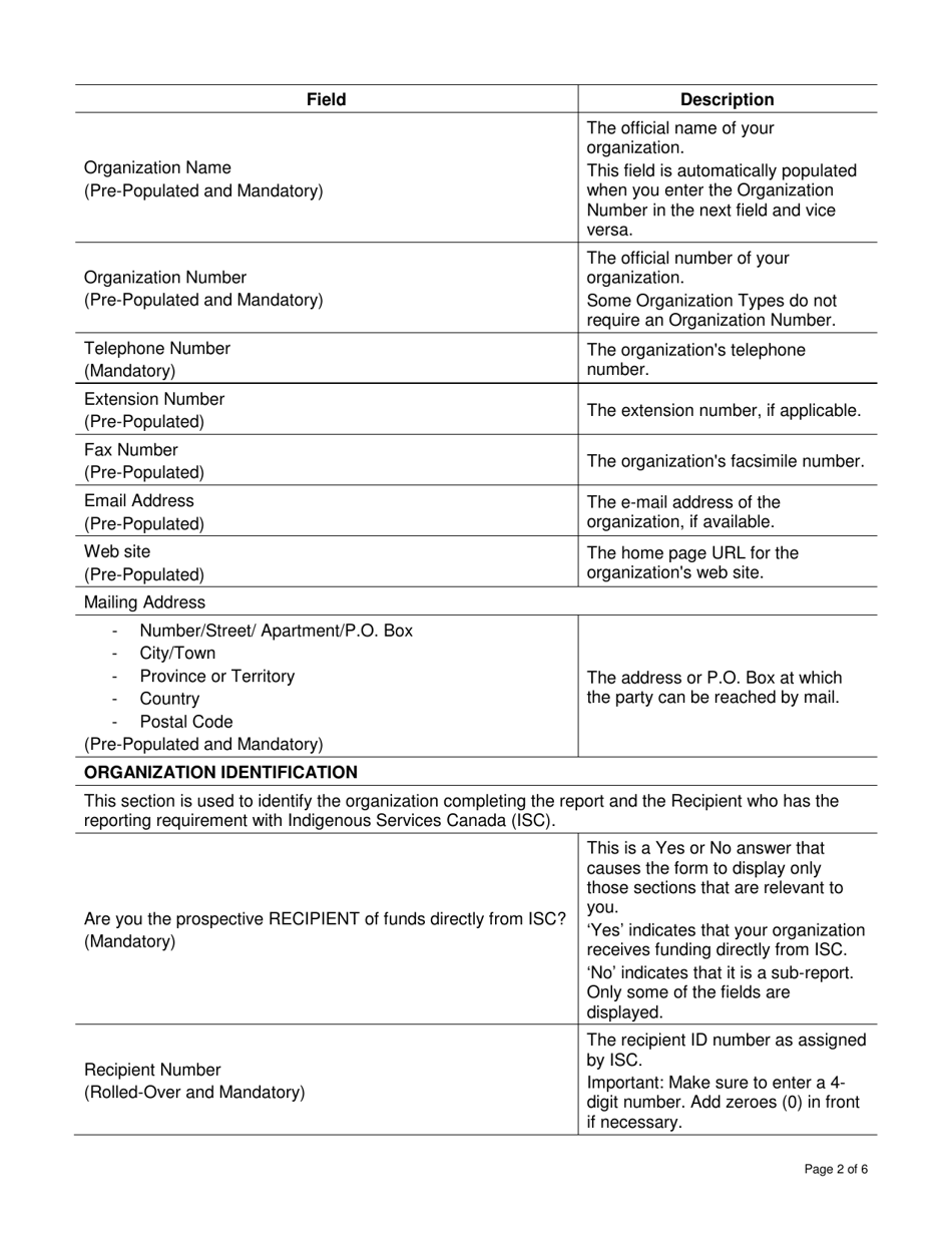 Instructions for Form DCI33322740 First Nations Elementary and Secondary Educational Advancement Report - Canada, Page 2