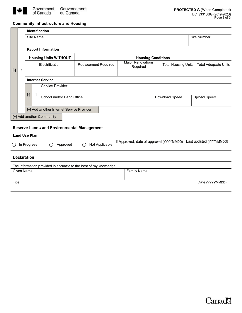 Form DCI33315098 New Fiscal Relationship (Nfr) Grant Results Report - Canada, Page 3