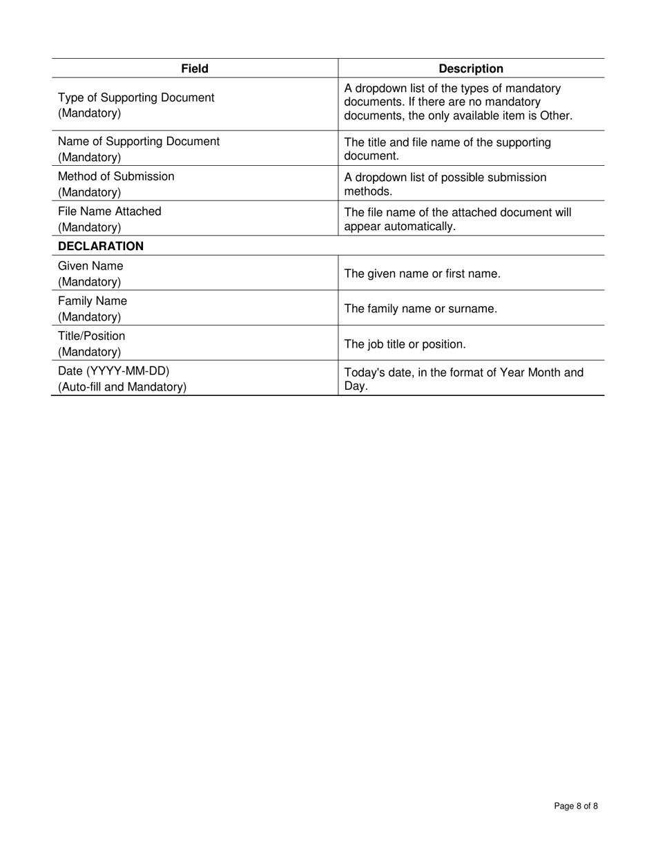 Instructions for Form DCI4016769 Annual Register of Post-secondary Education Students - Canada, Page 8