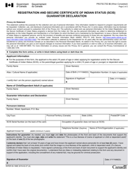 Form INTER83-169E Registration and Secure Certificate of Indian Status (Scis) Guarantor Declaration - Canada, Page 2