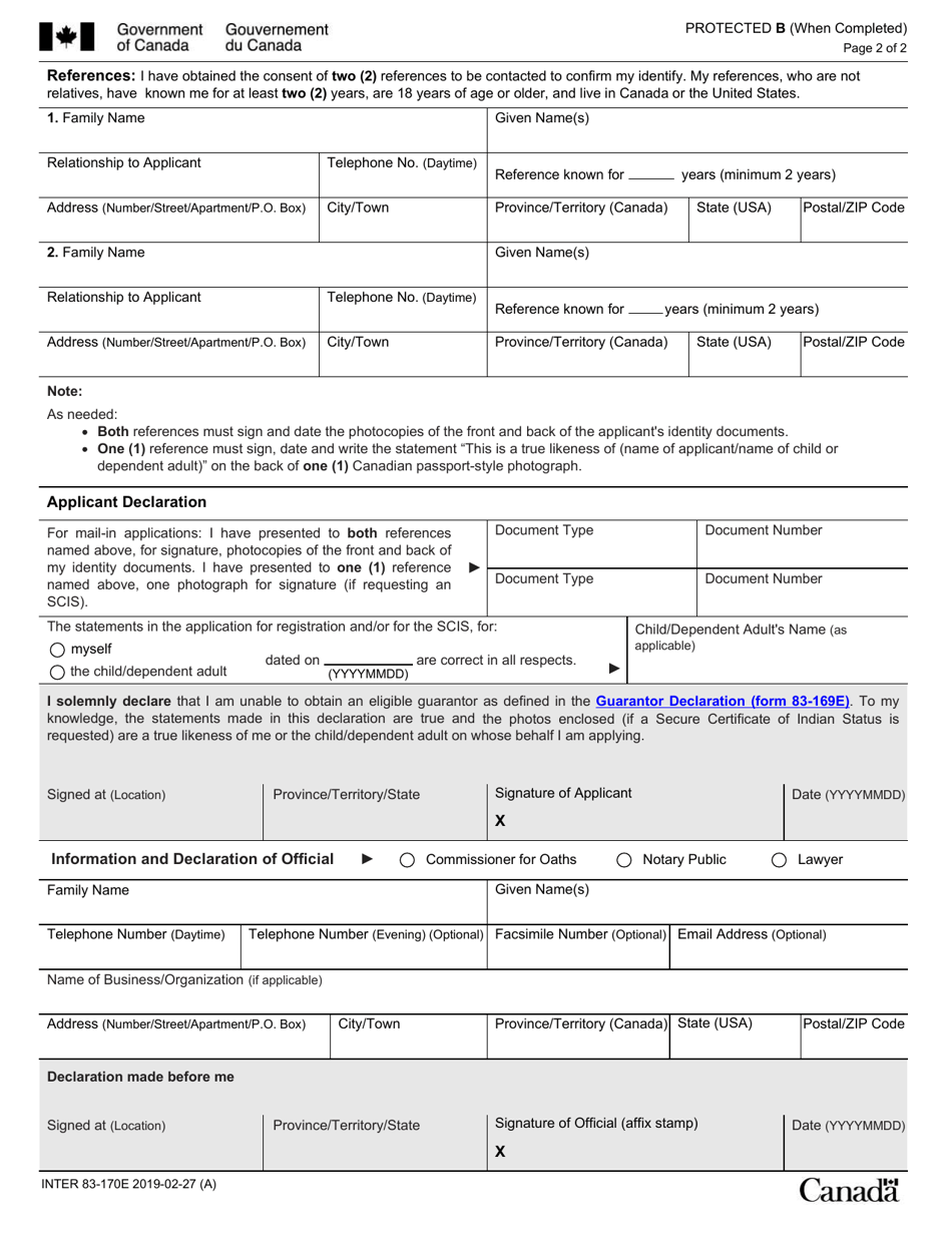 Form INTER83-170E - Fill Out, Sign Online and Download Fillable PDF ...