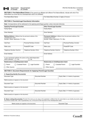 Form INTER83-171E Application for Registration on the Indian Register and for the Secure Certificate of Indian Status (Scis) (For Children 15 Years of Age or Younger or Dependent Adults) - Canada, Page 4