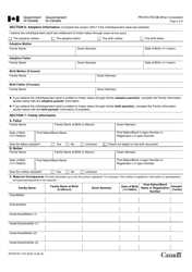 Form INTER83-171E Application for Registration on the Indian Register and for the Secure Certificate of Indian Status (Scis) (For Children 15 Years of Age or Younger or Dependent Adults) - Canada, Page 5