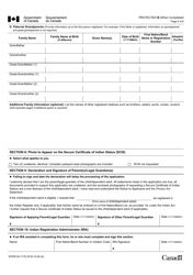 Form INTER83-171E Application for Registration on the Indian Register and for the Secure Certificate of Indian Status (Scis) (For Children 15 Years of Age or Younger or Dependent Adults) - Canada, Page 6