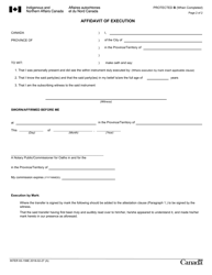 Form INTER83-159E Application for the Transfer of Joint Tenancy by Survivorship - Canada, Page 2
