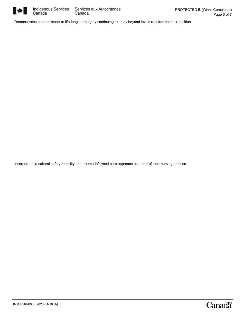 Form INTER40-005E Annual Excellence in Nursing Award Nomination - Canada, Page 6