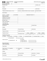Form INTER20-553E Ministerial Loan Guarantee Application (Individual and Band) - Canada, Page 2