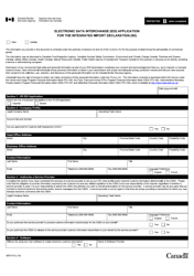 Document preview: Form BSF373 Electronic Data Interchange (Edi) Application for the Integrated Import Declaration (Iid) - Canada