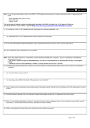 Form E656 Part II Customs Self Assessment Program Carrier Application - Canada, Page 5